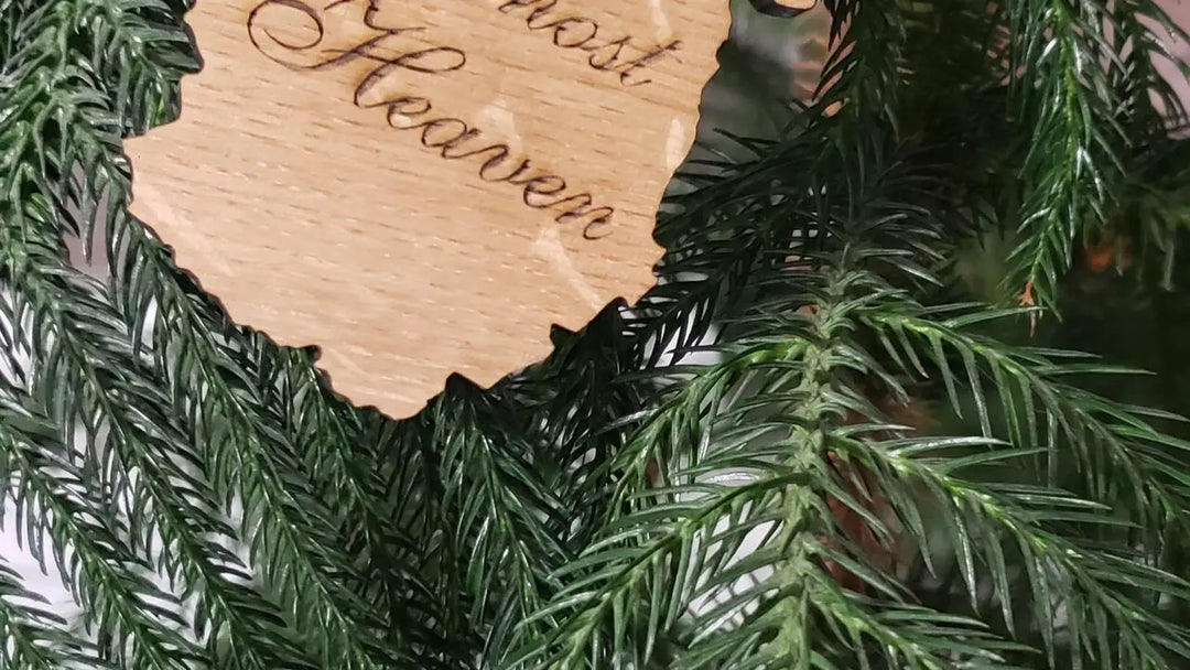 West Virginia “Almost Heaven” Christmas Tree Ornament – Crafted from Local Hardwood