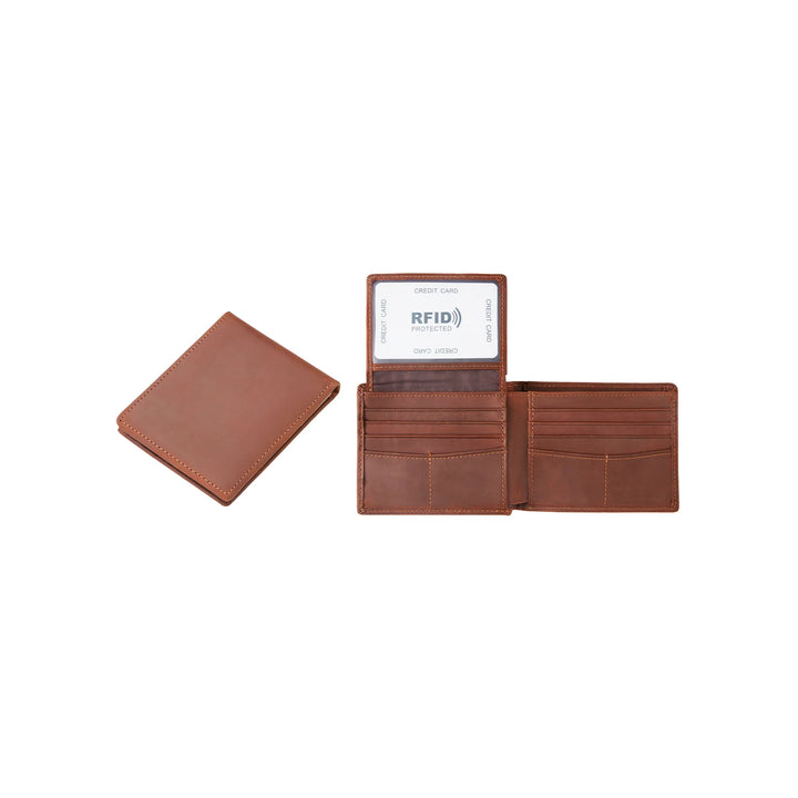 Leather RFID Blocking Bifold Wallet