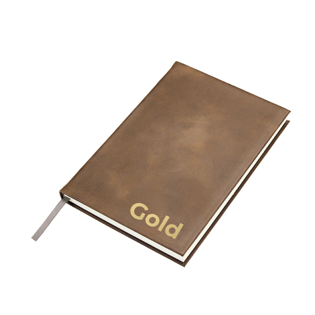 Brown to Gold Lacerable PU Notebook