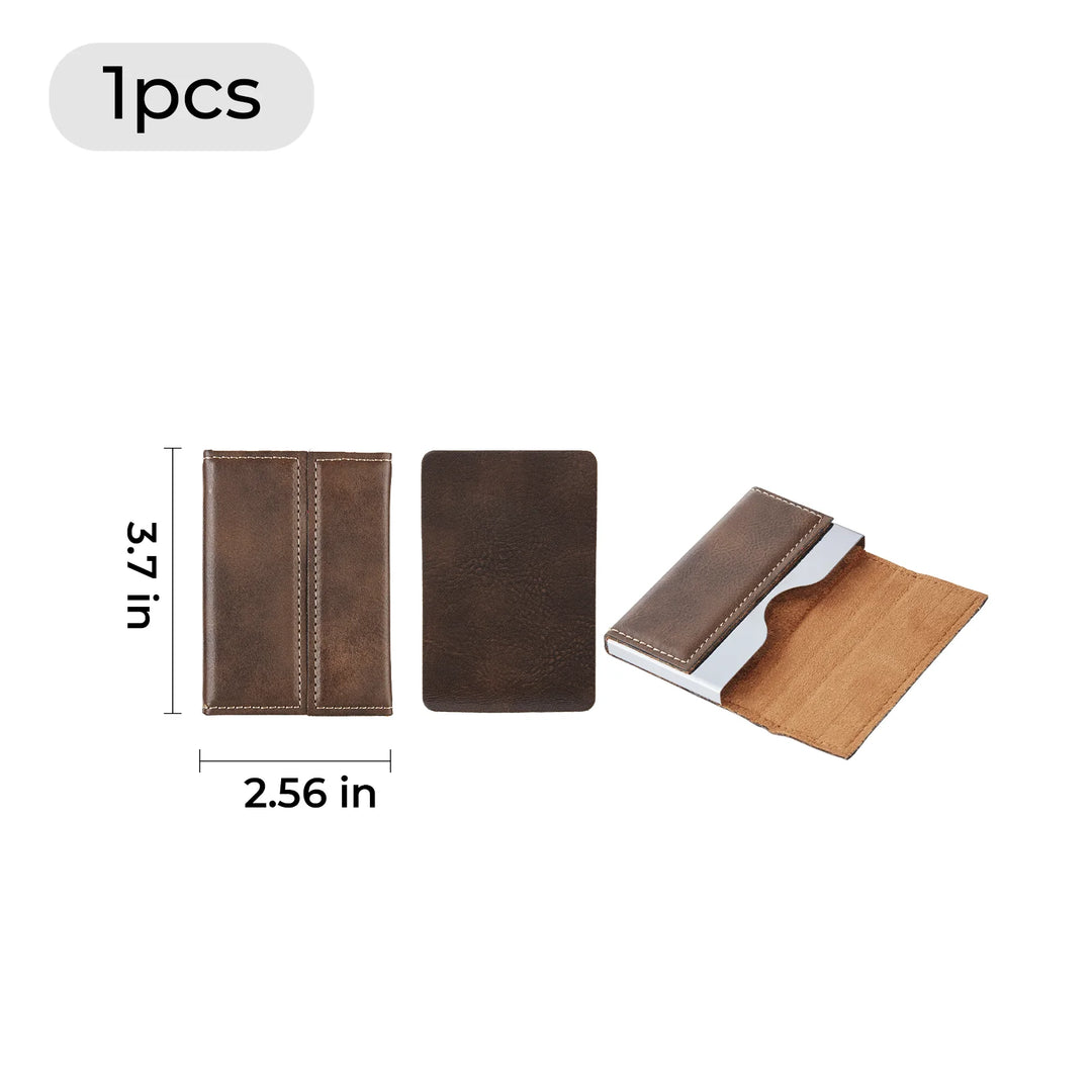 Personalized Leather Business Card Holder