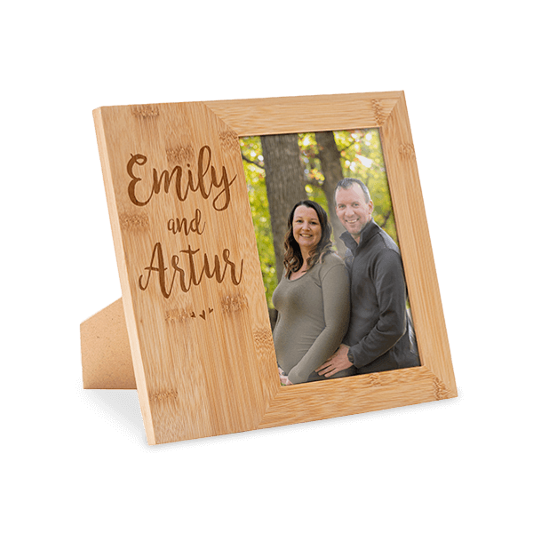 Engravable 5x7 Bamboo Picture Frame – Custom Personalized Gift