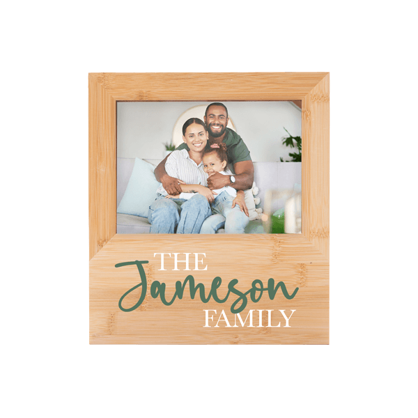 Engravable 5x7 Bamboo Picture Frame – Custom Personalized Gift