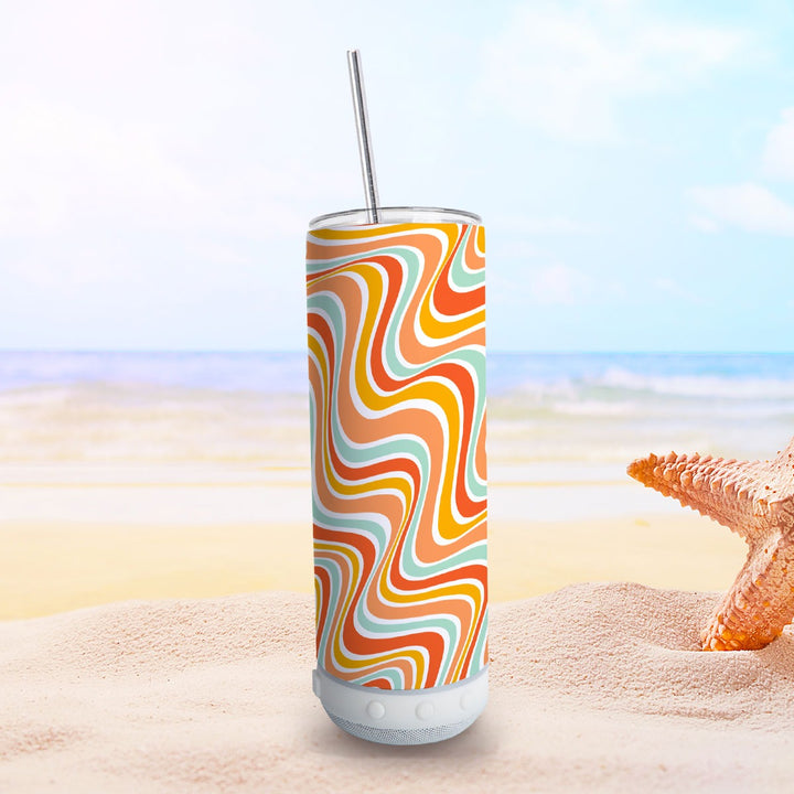 20oz Bluetooth Speaker Skinny Tumbler with Speaker