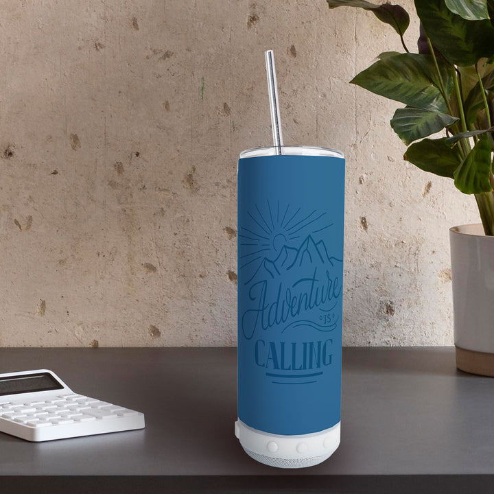 20oz Bluetooth Speaker Skinny Tumbler with Speaker